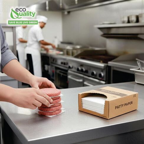 [5000 PACK] Dry Wax Burger Patty Liner Paper 5.5 x 5.5 Inches - Square Patty Papers, Hamburger Patty Papers, Cookies and more! in Saudi Arabia