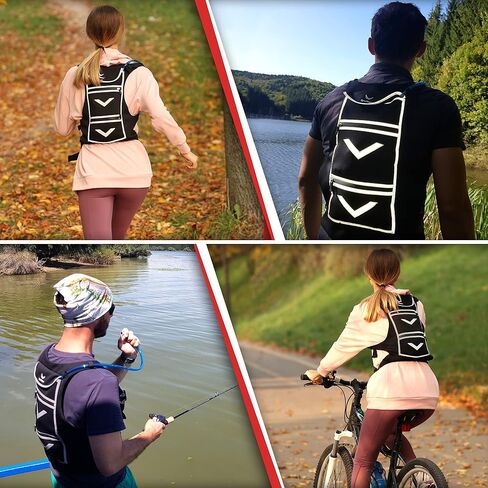 Ultimate Hydration System Bundle – Running Hydration Vest w/ 50oz Bladder, Hydration Belt w/2 Bottles & 12oz Handheld Bottle – Water Resistant, Reflective, No-Bounce, Trail & Marathon Ready in Kuwait