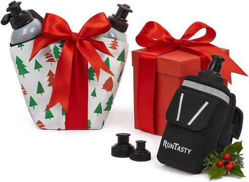 Hydration Bundle – Running Belt w/ 2 Bottles + 2-in-1 Handheld 12 oz Bottle & Belt Add-On + Push-Pull Replacement Lids – Waterproof Pockets, Touchscreen Cover, No-Bounce Design in Kuwait