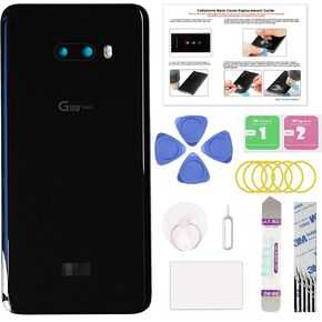 متوافق مع استبدال الغطاء الخلفي LG G8X ThinQ ، G8X LMG850EMW LM-G850 901LG باب الإسكان الخلفي مع عدسة كاميرا مثبتة مسبقًا لجميع شركات النقل ، وتشمل أدوات الإصلاح والتعليمات ، AURORA Black in Kuwait