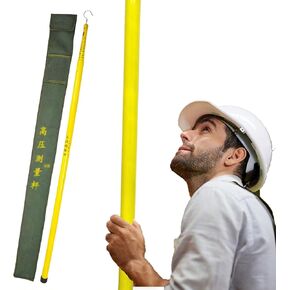 Telescopic Height Measuring Ruler, 10m/32.8ft Adjustable High Voltage Insulating Pole for Telecom Tower Measurement - Durable, Portable, Safety Orange in Kuwait