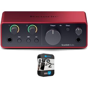 Focusrite Scarlett Solo 4th Gen Audio Interface Bundle (AMS-SCARLETT-SOLO-4G) with 2YR CPS Enhanced Protection Pack in Kuwait
