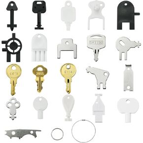 21 Pcs Dispenser Key Set for Waffle San Ja-mar Geo-rgia Pa-cific to-rk Kim-berly Cl-ark Bra-dley Paper Towel Toilet Paper Soap Dispensers Replacement Keys Cat 74 E114 Key in Kuwait
