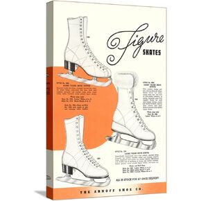 ART.COM Stretched Canvas Print Figure Skates, 12" x 18" in Kuwait