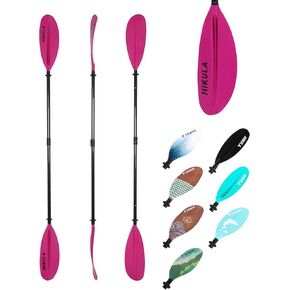 Adjustable Carbon Fiber Shaft Kayak Paddle, Kayaking Oars with Reinforced Nylon Blade for Adults, 4 Piece, 86in/220cm to 90in/230cm in Kuwait