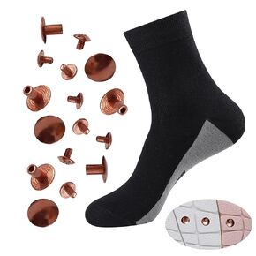ONE Grounding Socks with 8 Pure Copper Solid Screw with Screwdriver -Secure-Suitable for Most Copper-containing grounding Shoes-Women-White in Kuwait