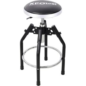 Heavy Duty Adjustable Hydraulic Shop Stool Steel Black 360° Swivel Workshop & Collaborative Use Durable & Comfortable in Kuwait
