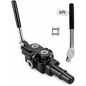 Hydraulic Log Splitter Valve w/ 2 Joystick, Hydraulic Directional Control Valve, 1 Spool 25GPM 3626PSI Hydraulic Loader Valve for Log Splitter, Small Tractors & Loaders in Kuwait