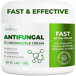 كريم مضاد للفطريات من إنليفاي لقدم الرياضيين: علاج مضاد للفطريات مع 2% نترات ميكونازول لحكة جوك السعفة - سريع الامتصاص وغير دهني لعشاق الصالة الرياضية للاستخدام اليومي (3.4 أونصة) in Kuwait