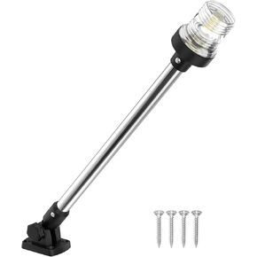 12 بوصة ضوء مرساة ضوء صارم للقوارب، أضواء الملاحة قارب أبيض LED مقاوم للماء IP67، أضواء الجري البحرية الخلفية LED للعائم، قارب جون، قوارب الصيد in Kuwait