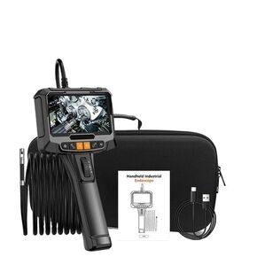 360° Steering Industrial Endoscope Camera 8mm 5"IPS Screen Single&Dual Lens Inspection Borescope 1080P for Car Engine Pip(2m,8.5mm Single Lens) in Saudi Arabia