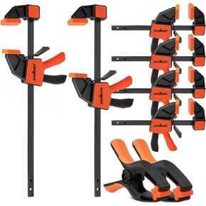 HORUSDY 8-Pack Bar Clamps for Woodworking, 12" and 6" Bar Clamps, Wood Working Clamp Sets, Quick Clamps F Clamp with 150 LBS Load Limit (8-Pack Wood Clamps) in Kuwait