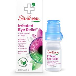 Similasan Irritated Eye Relief Drops, Instant Relief and Long-Lasting Comfort, Naturally Inspired Ingredients for Irritated Eyes, Mimics Natural Tears, Preservative-Free, Contact Lens Friendly, 10ml in Kuwait