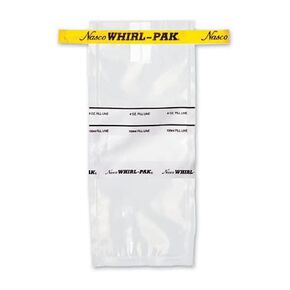 Nasco Whirl-Pak B01065WA Write-On Bag, 23cm L x 11.5cm W, 0.064 mm Thickness, 532ml Capacity (Box of 500) , White in Kuwait