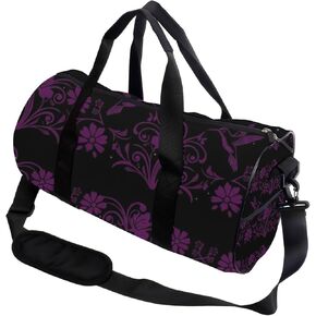 Purple Floral Vine Stain-Resistant Womens Bag Oxford Tote Bags Adjustable Shoulder Strap, Convertible Carry Backpack Cute Weekender Bag For Overnight Hiking Gym Essentials Women in Kuwait
