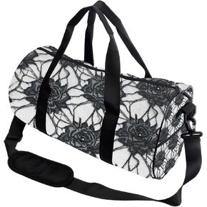 Embroidery Roses Stain-Resistant Mens Gym Bag Oxford Tote Bags Adjustable Shoulder Strap, Convertible Carry Backpack Cute Duffel Bag For School Football Gym Backpack For Men in Kuwait