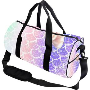 White Line Packable Foldable Duffle Bag For Travel Oxford Tote Bags Adjustable Shoulder Strap, Convertible Carry Backpack Cute Weekender Bag For Carry On Training Gym Essentials Women in Kuwait