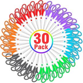 30 Pack Scissors All Purpose, 8 Inch Sharp Scissors Bulk for Office for Adults Teachers Students, School Supplies for Household Classroom Office Bulk, Craft Cutting Paper in Kuwait