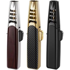 Fire Blaze Lighter，Bright Blaze Torch Lighter, Fireblaze Electric Lighter, Adjustable Flame Torch Lighter with Safety Lock, Refillable Butane Gas Lighter，kitchen Torch Lighter for Creme Brulee(Gold) in Saudi Arabia