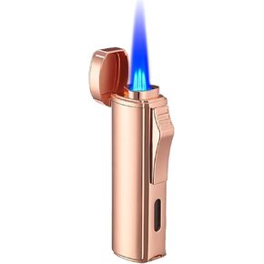 Adjustable Flame Size, Metal Gas Lighter, Portable Design, Strong Wind Resistance, Visible Butane Fuel Window, Suitable for Indoor and Outdoor use, etc.(Gold) in Saudi Arabia