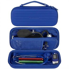 حافظة سماعة الطبيب متوافقة مع 3M Littmann Classic III/لأدوات MDF/للمساعدين/لسماعة مراقبة FriCARE، مساحة إضافية لملحقات الطبيب والممرضة - أسود in Kuwait