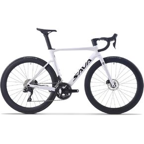 SAVADECK Carbon Road Bike, Lightweight 24-Speed Shifting Road Bicycle with Shimano 105 Di2 7170 Groupset, Carbon Frame with 700C Carbon Wheelset Disc Brake, Integrated Design Race Bikes for Adults in Kuwait