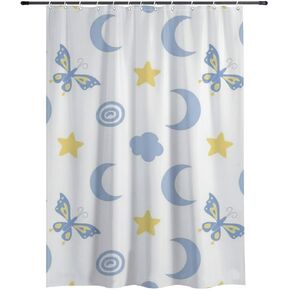 ستارة حمام على شكل نجمة فراشة مع خطافات، ستارة حمام صيفية مقاومة للماء على طراز الفندق، قماش قابل للغسل، ستائر جمالية للعطلات، دش للحمام بوهو ديكور الحمام 68 × 72 بوصة in Kuwait