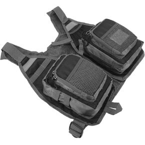 Fly Fishing Vest, Lightweight Polyester Multiple Pockets Adjustable Fit Fishing Vest for Kayak River Anglers Outdoor Adventure in Kuwait