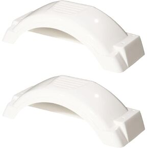 Quarter Set of 2 Single Axle Trailer 8"12" Wheels Step Skirt Boat White Plastic 008549X2 in Kuwait