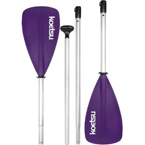 KOETSU S09 مجداف ثنائي الاتجاه قابل للتعديل - قضيب مجذاف من سبائك الألومنيوم 160-210 سم، شفرة PP، مجذاف زورق خفيف الوزن ومتين للتجديف بالكاياك، والتجديف، وخيارات أوراق مفردة/مزدوجة in Kuwait