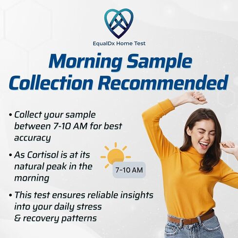 اختبار الكورتيزول وDHEA-S – اختبار الكورتيزول في المنزل للإجهاد وتعب الغدة الكظرية | قياس نسبة الهرمونات لتوازن النوم والتعافي | دقة من الدرجة السريرية | مجموعة غير مؤلمة in Saudi Arabia