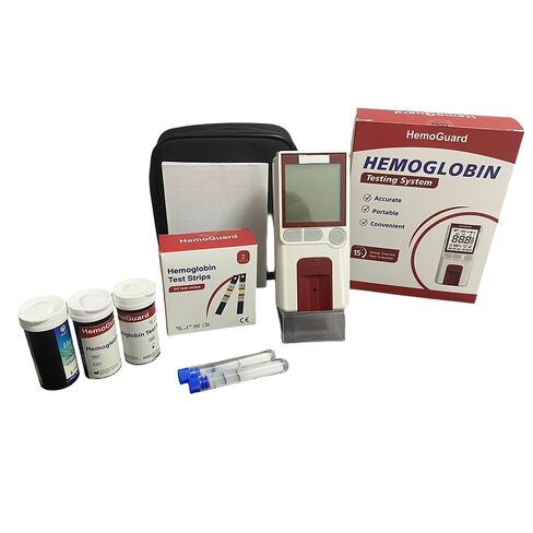 مجموعة أدوات قياس الهيموجلوبين من هيموجارد مع 50 قطعة شريط و50 مشرط و50 أنبوب شعري in Kuwait