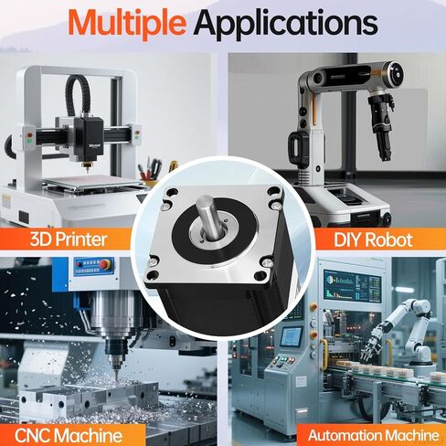 Nema 23 Closed Loop Stepper Motor with Integrated Closed Loop Stepper Driver 1.8‌°‌ 2 Phase High Torque 1.1Nm(155.77oz·in) Bipolar 4.0A 0.45Ω 73mm Cable 0.3M for CNC Mill Lathe in Kuwait
