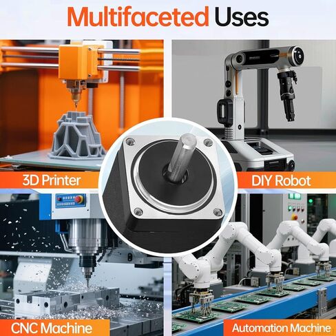 Nema 11 Stepper Motor 2 Phase 1.8‌°‌ 13Ncm(18.41oz·in) High Torque Bipolar 45mm 7.3Ω 0.8A 4-Wire Shaft 20mm φ5mm 28 Stepper Motor Cable 1M for 3D Printer DIY Robot CNC Machine in Kuwait