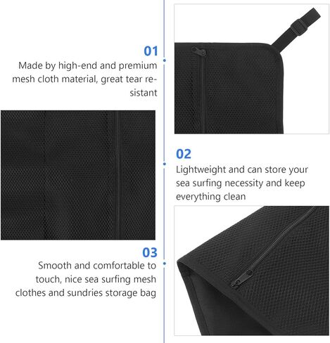 OUNONA Paddleboard Deck Bag Mesh Storage Bag with Buckle Kayak Deck Organizer Pouch for Water Sports for Sup and Surfboard Accessories in Kuwait