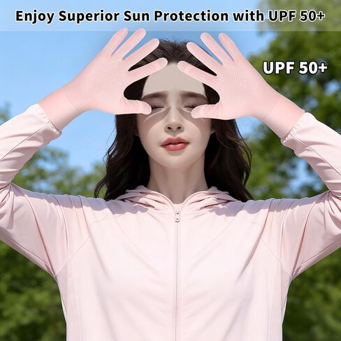 Driving Gloves Women, UV Gloves, UV Hand Protection Gloves, Breathable Driving Womens, Thin Fingerless, Thin Spf Light Sun Protection, Tennis Hiking Silk Cooling for Women, Men - 2 Pairs in Kuwait