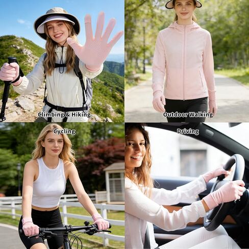 Driving Gloves Women, UV Gloves, UV Hand Protection Gloves, Breathable Driving Womens, Thin Fingerless, Thin Spf Light Sun Protection, Tennis Hiking Silk Cooling for Women, Men - 2 Pairs in Kuwait