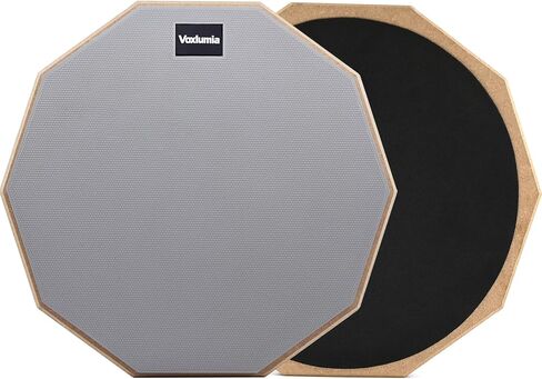 12 Inch Portable Drum Practice Pad - Triple-Layer Professional Quiet Design with Non-Slip Base | Ideal for Drum Kit Practice, Rhythm Training, Home & Travel Use in Kuwait