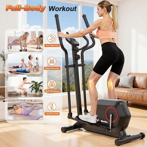 Elliptical Exercise Machine for Home Use, Elliptical Machine with Hyper-Quiet Magnetic Drive System, 14-Level Resistance Adjustment, 15.5IN Stride, 300LBS Weight Capacity, Tablet Holder in Saudi Arabia
