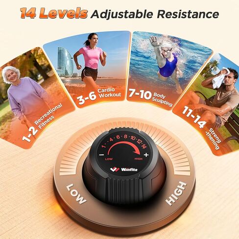 Elliptical Exercise Machine for Home Use, Elliptical Machine with Hyper-Quiet Magnetic Drive System, 14-Level Resistance Adjustment, 15.5IN Stride, 300LBS Weight Capacity, Tablet Holder in Saudi Arabia