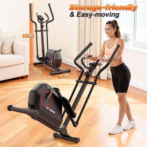 Elliptical Exercise Machine for Home Use, Elliptical Machine with Hyper-Quiet Magnetic Drive System, 14-Level Resistance Adjustment, 15.5IN Stride, 300LBS Weight Capacity, Tablet Holder in Saudi Arabia