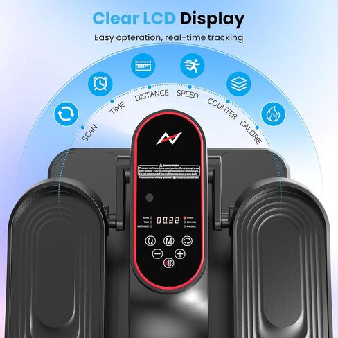 جهاز تمرين بيضاوي الشكل تحت المكتب من AXV، جهاز تمرين الساق البيضاوي الكهربائي كما يظهر على التلفاز، آلات تدريب أثناء الجلوس لكبار السن في المنزل، محمول، هادئ، مع جهاز تحكم عن بعد in Kuwait