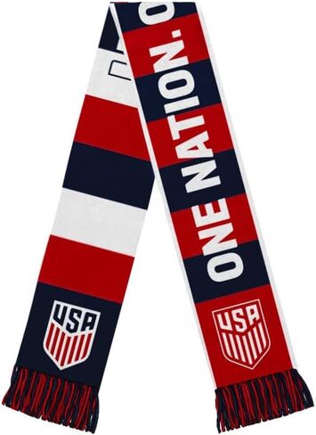 وشاح مشجعي كرة القدم الأمريكية المرخص رسميًا من Icon Sports - وشاح مشجعي "One Nation" باللون الأحمر والأبيض والأزرق مع شعار الولايات المتحدة الأمريكية in Saudi Arabia