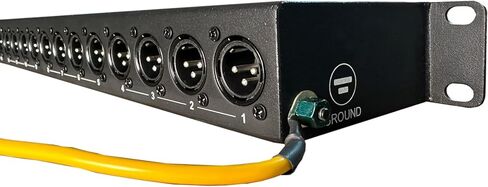 16 منفذ XLR Patchbay - لوحة ثعبان صوتية متوازنة مع موصلات XLR ذات وجهين، هيكل معدني مثبت على حامل، ومسامير تثبيت متضمنة - الاستوديو، والصوت المباشر والبث in Saudi Arabia