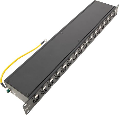 16 منفذ XLR Patchbay - لوحة ثعبان صوتية متوازنة مع موصلات XLR ذات وجهين، هيكل معدني مثبت على حامل، ومسامير تثبيت متضمنة - الاستوديو، والصوت المباشر والبث in Saudi Arabia