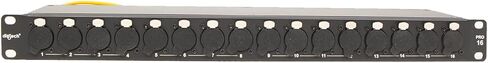 16 منفذ XLR Patchbay - لوحة ثعبان صوتية متوازنة مع موصلات XLR ذات وجهين، هيكل معدني مثبت على حامل، ومسامير تثبيت متضمنة - الاستوديو، والصوت المباشر والبث in Saudi Arabia