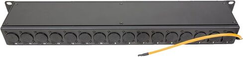 16 منفذ XLR Patchbay - لوحة ثعبان صوتية متوازنة مع موصلات XLR ذات وجهين، هيكل معدني مثبت على حامل، ومسامير تثبيت متضمنة - الاستوديو، والصوت المباشر والبث in Saudi Arabia