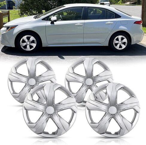 WolfX 16 Inch Hubcaps Set of 4 Wheel Rim Cover for Honda Civic Sedan 2016-2024 (Only Fit for Steel Hub) ABS Material Wheel Rim Hub Cap Replacement, 5106Style, Black Lacquer in Kuwait