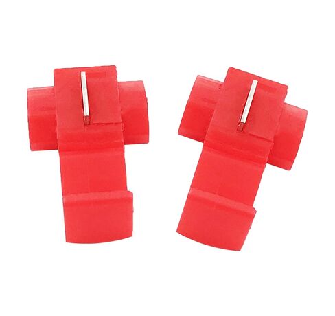 100 قطعة من موصلات الأسلاك بقفل سكوتش أحمر بدون لحام مقاس 22-18، موصل محطات الأسلاك الكهربائية ذات التشغيل المزدوج أو الصنبور السريع in Kuwait