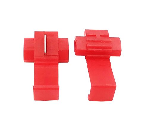100 قطعة من موصلات الأسلاك بقفل سكوتش أحمر بدون لحام مقاس 22-18، موصل محطات الأسلاك الكهربائية ذات التشغيل المزدوج أو الصنبور السريع in Kuwait